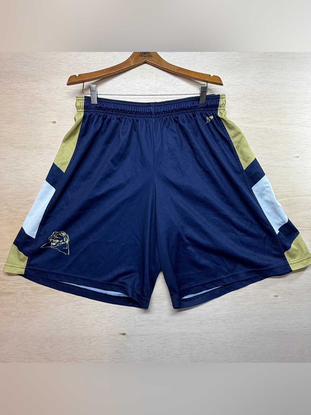 Dynamic Team Sports Pitt Panthers Mens 2XL Shorts Navy Blue Gold University Pitt